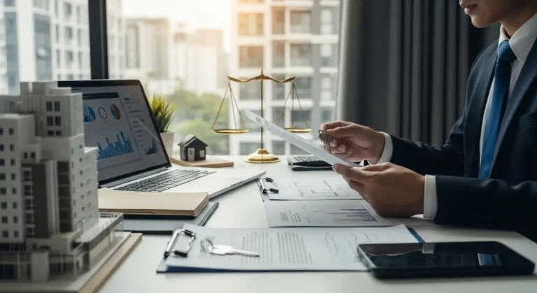 Equipo de abogados en una reunión de asesoría legal para una startup en expansión.